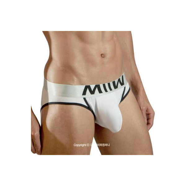 [M2W] Perfect Scene Hip Brief White (1003)