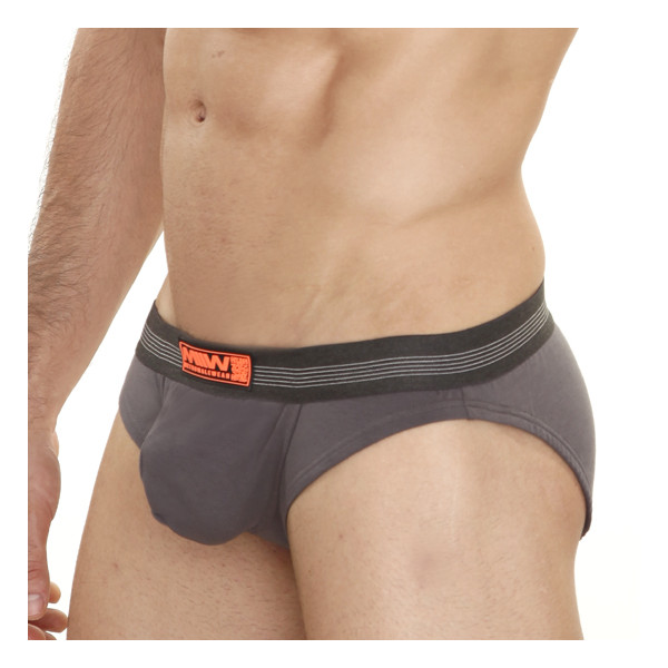 [M2W] Cotton Pouch Hip Brief Charcoal (3003-11)