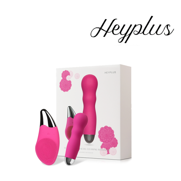 [1+1바이브레이터] 얼굴 클렌징 마사지기를 하나더! 아로하 (Vibrator + Facial Cleansing Massager)