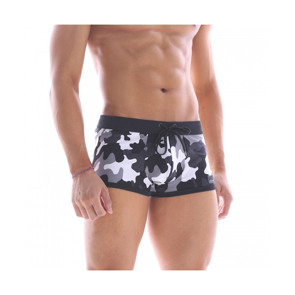 【M2W】Camo Grey Swim Boxer (4926-81)