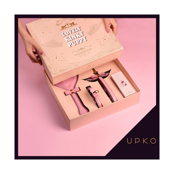 [UPKO] LOVELY KINKY PUPPY GIFT SET (스팽킹 패들, 초커, 날개 목줄, 저온 왁스 초)