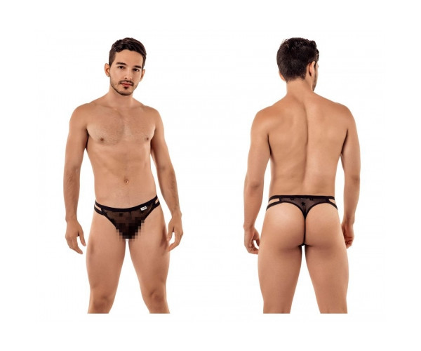 [CandyMan] Stars Thongs Black (99401)