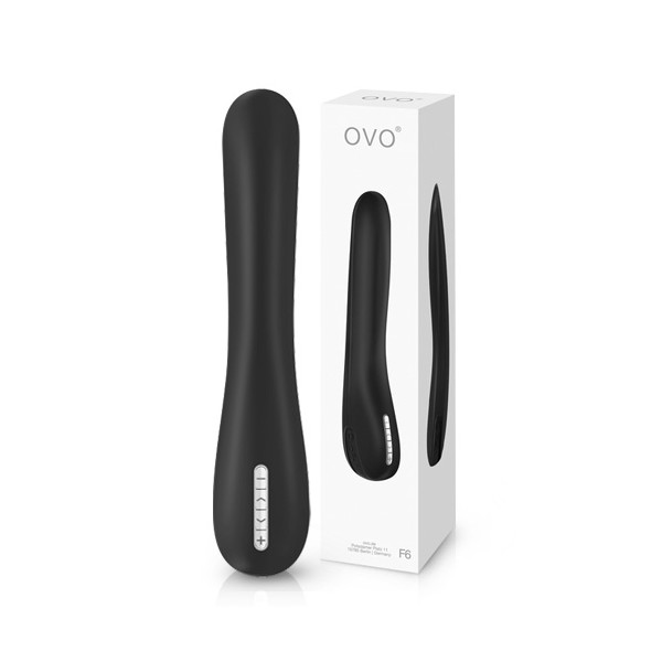 [독일 OVO 바이브] F6 바이브레이터 블랙/화이트/핑크 3종 (소프트한 느낌에 굴곡이 있는 형태, 안전하게 사용가능)
