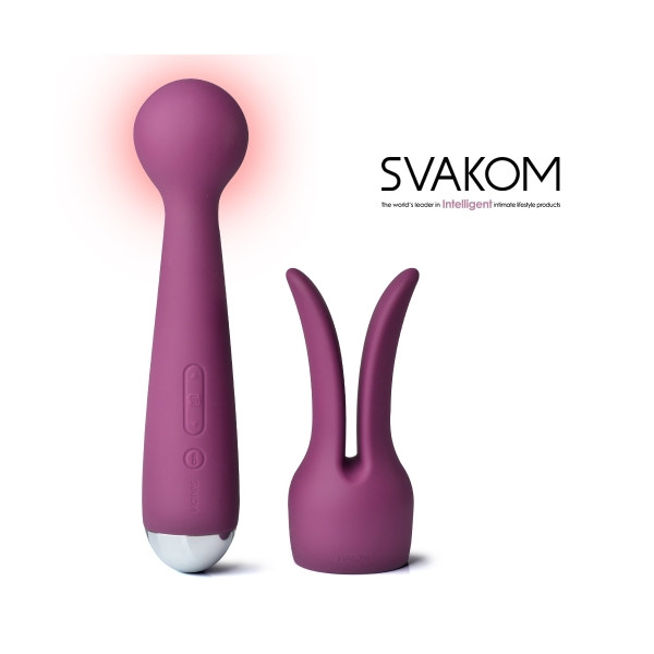 [바이브레이터] [미국 SVAKOM] 엠마 (퍼플/레드) 인체무해한 실리콘, 100% 생활방수, 지능형 모드 진동세기